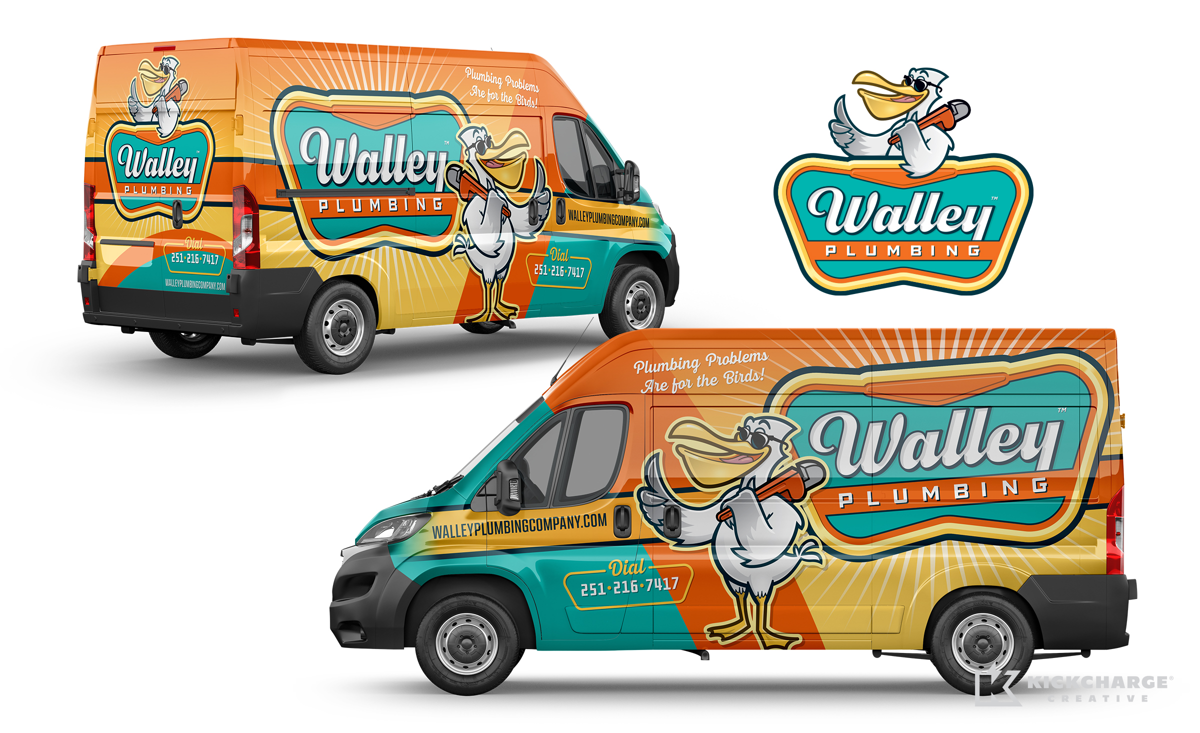 Truck wrap design for Walley Plumbing