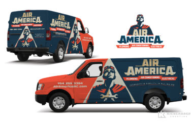 Vehicle wrap design for Air America.
