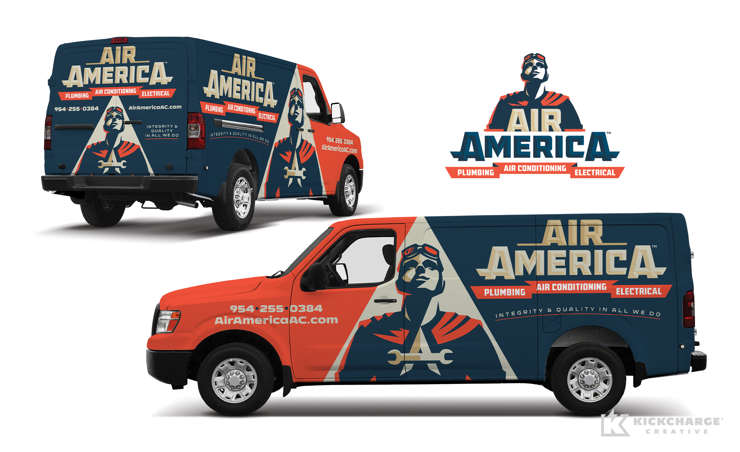 Vehicle wrap design for Air America.