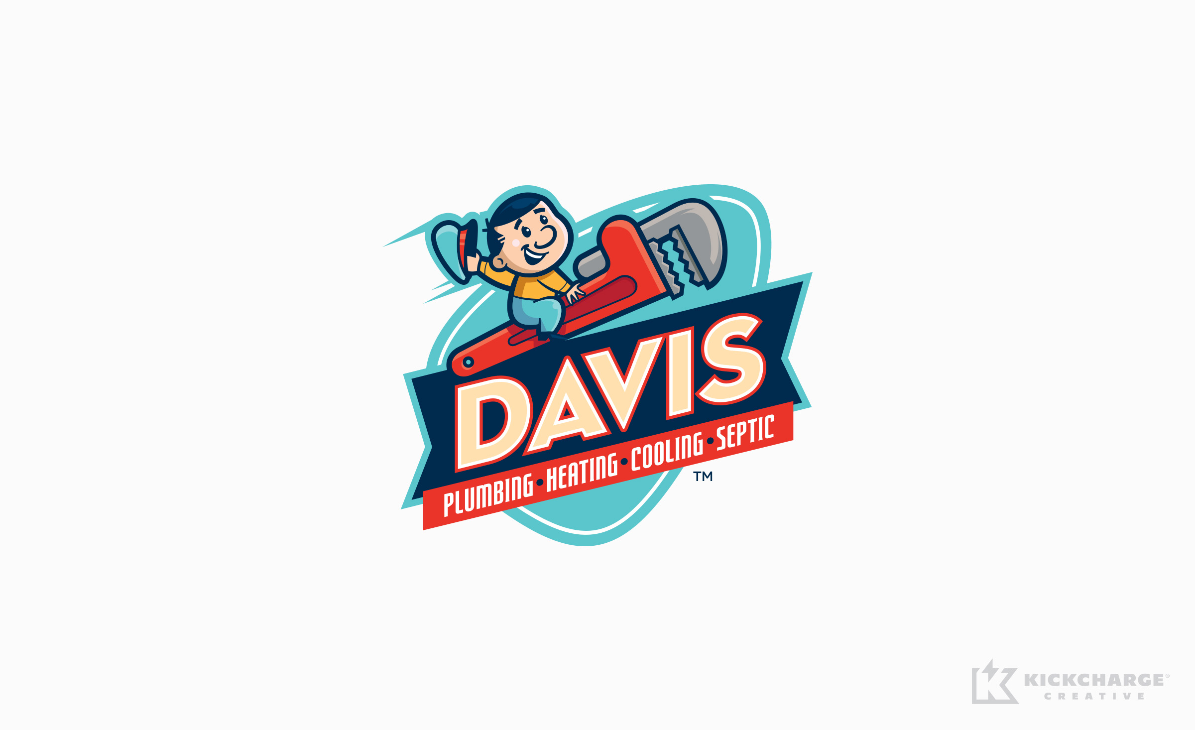 Logo design for Davis Plumbing, Heating, Cooling & Septic