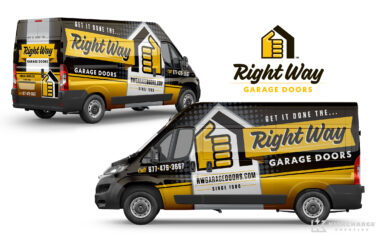 Truck wrap design for Right Way Garage Doors